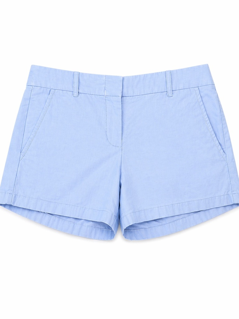 J. Crew Sky Blue High-Rise Cotton Blend Shorts